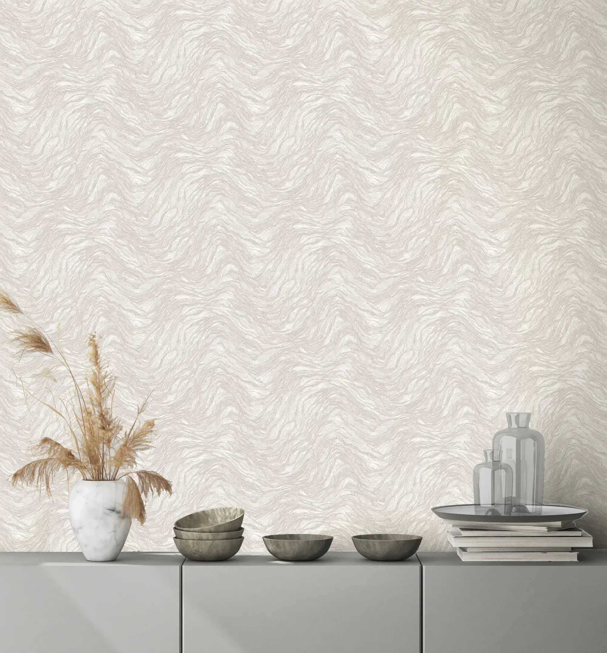 Beige Embossed Wallpaper – Understated Shimmer (24104-1)